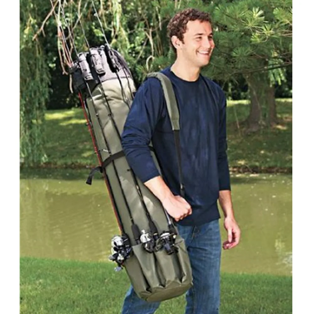 Fishing Rod Bags Waterproof Folding Carrier Fishing Tackle Fishing Fly