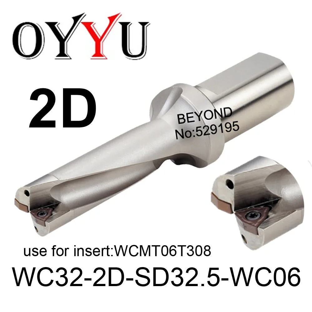 

WC32-2D-SD32.5-WC06, WC indexable insert drill U Drilling Shallow Hole indexable insert drills,Cooling hole,original factory