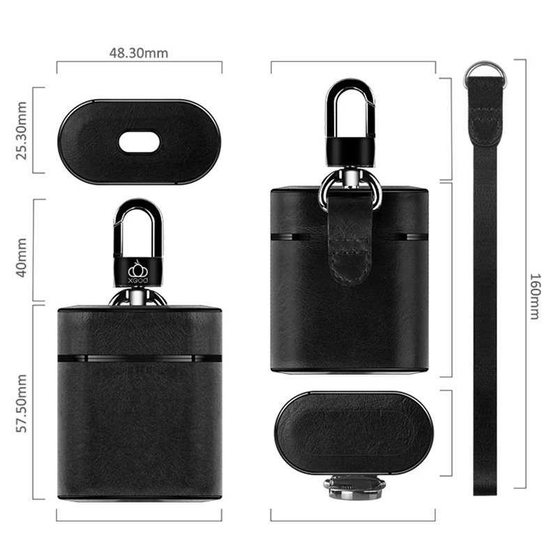 Чехол для наушников для Apple Airpods 2, аксессуары для iPhone AirPods, чехол с брелком, роскошный кожаный ремешок, ПУ покрытие для наушников