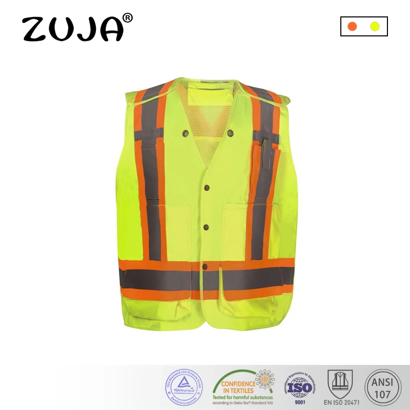 

High Visibility Reflective Vest Workwear with Pockets Outdoor