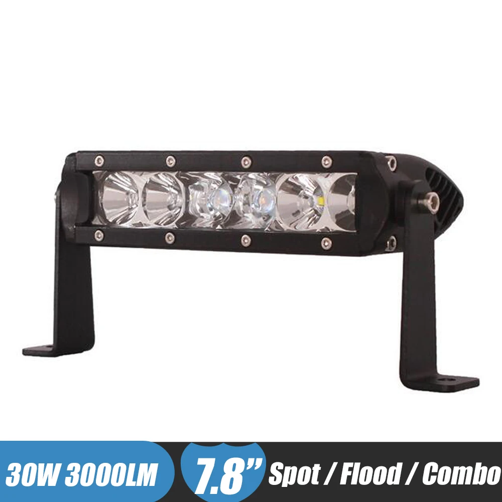 30W LED Bar Offroad 4x4 Work Light 4WD SUV ATV Boat Car Truck 4