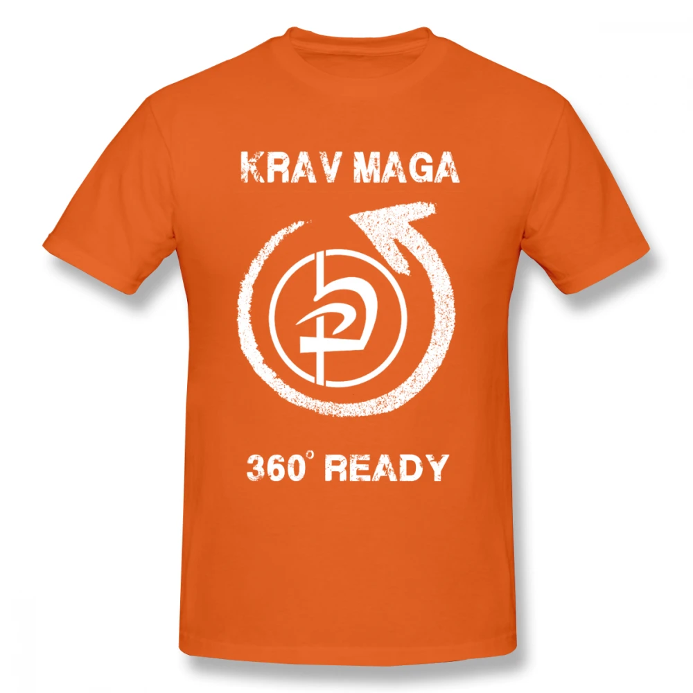 Новая распродажа krav Maga 360 готовая Футболка для человека картина на заказ S-6XL Camiseta 3D принт хлопок дышащий - Цвет: Оранжевый