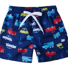 Коллекция года, летние шорты для мальчиков с мультяшными автомобилями быстросохнущие пляжные шорты с объемным рисунком детские плавки купальный костюм пляжные шорты+ сетчатая подкладка, От 4 до 10 лет