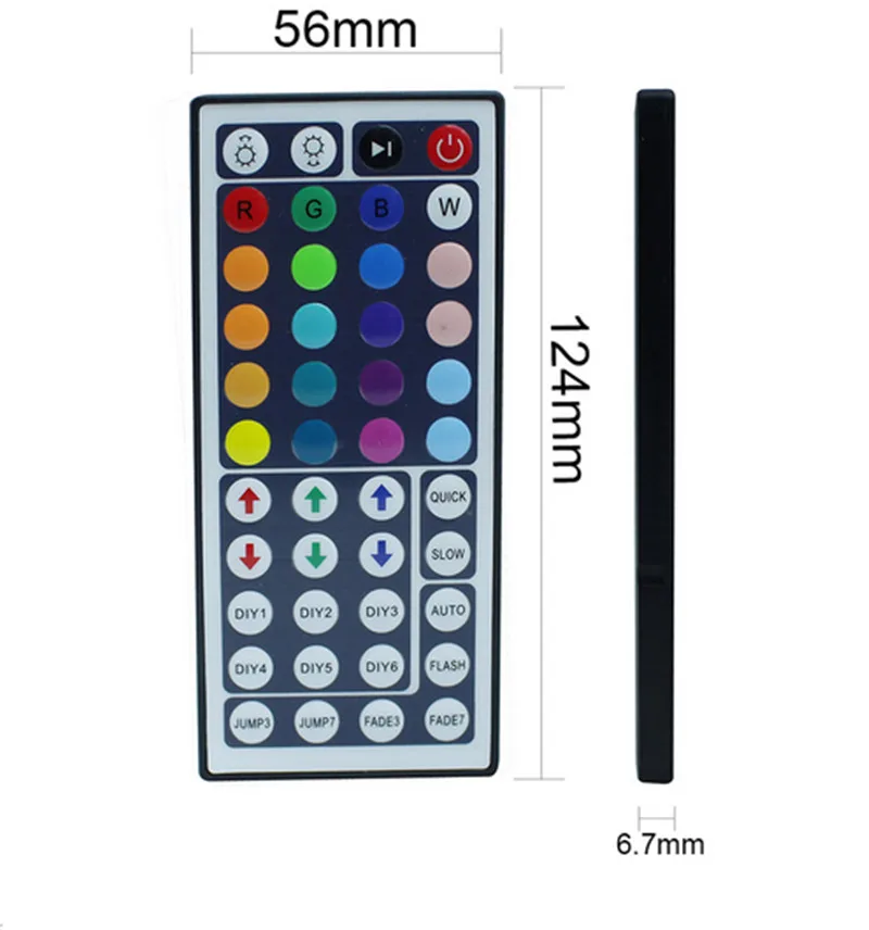 Новый ИК пульт дистанционного управления 12 В 6A mini 44Key rgb led контроллер для SMD 3528 5050