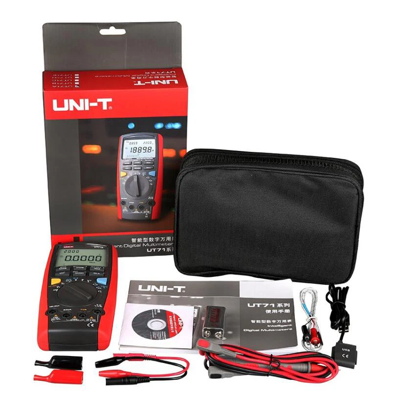 UNI-T UT71B интеллектуальный цифровой мультиметр Профессиональный 20000 отсчетов дисплей AC/DC Емкость Temp метр тестер