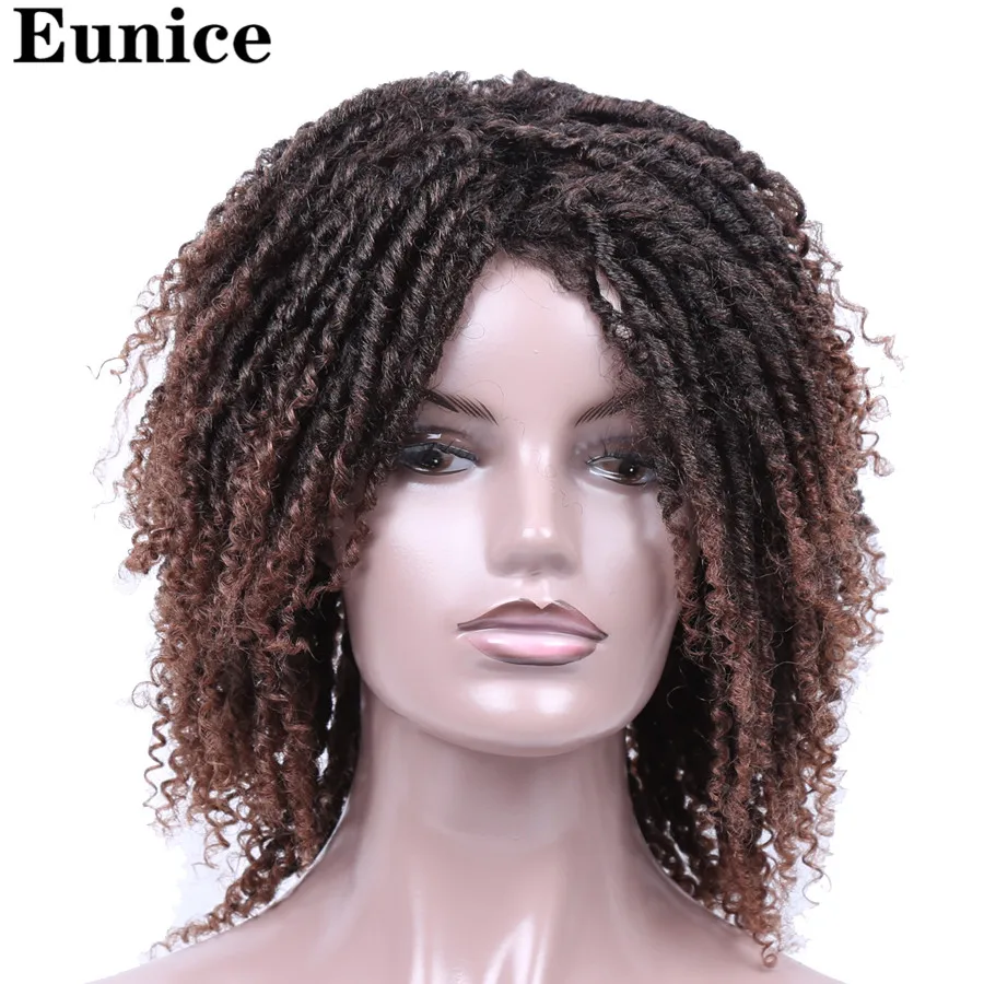 Короткие синтетические парики для женщин Eunice Hair 14 дюймов мягкие дреды парик из