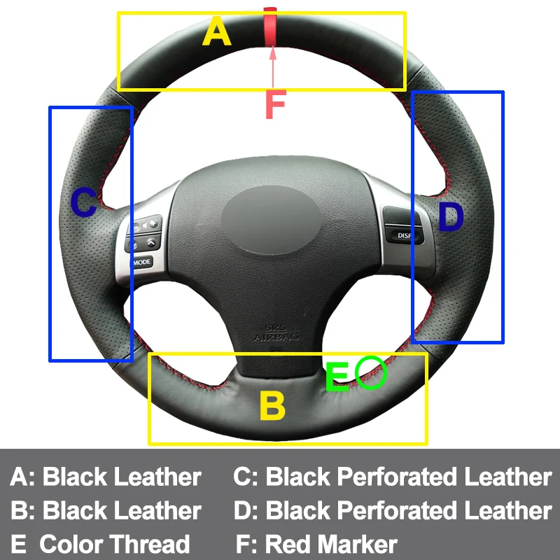 HuiER ручного шитья рулевого колеса автомобиля крышки красный маркер для Lexus IS IS250 IS250C IS300 IS300C IS350 IS350C F SPORT 2005-2011