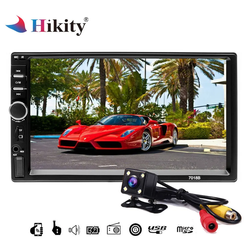 

Hikity 7" Autoradio 2 din Car Radio Bluetooth MP5 car multimidia player 7018b Touch Screen 2din Audio Stereo Rear View Camera