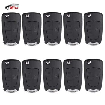 

KEYECU 10 Pcs Folding Remote Key Shell Case Fob 3B for Opel Vauxhall Vectra Meriva Tigra Signum Astra Combo Corsa Frontera HU100
