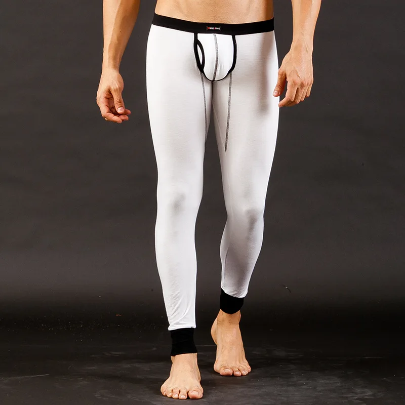 Will WJ мужские теплые штаны мужские подштанники модальные леггинсы тонкие подштанники сексуальные 3002-CKU - Цвет: white