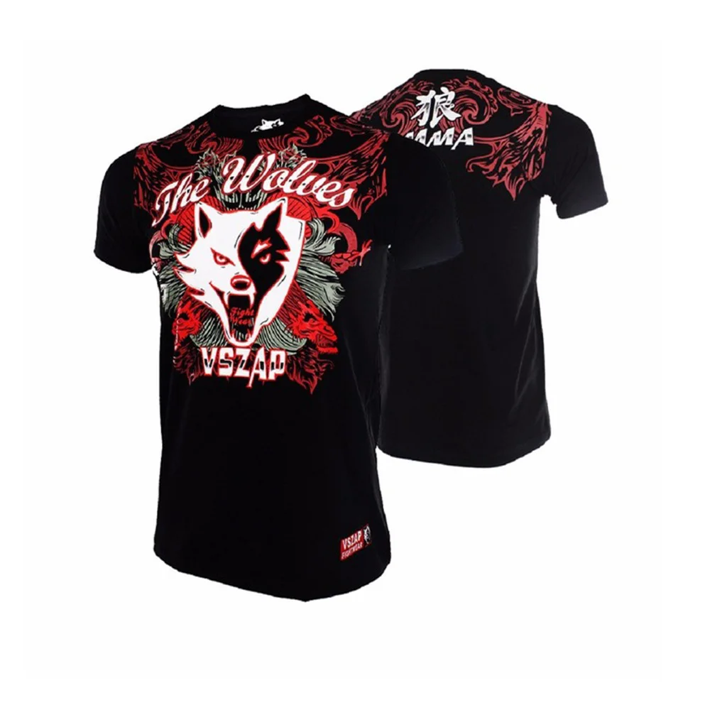 VSZAP High Quality Men's Boxing Tops Sports Aerobics Running Boxing Clothing Boxing Shirt Cheap