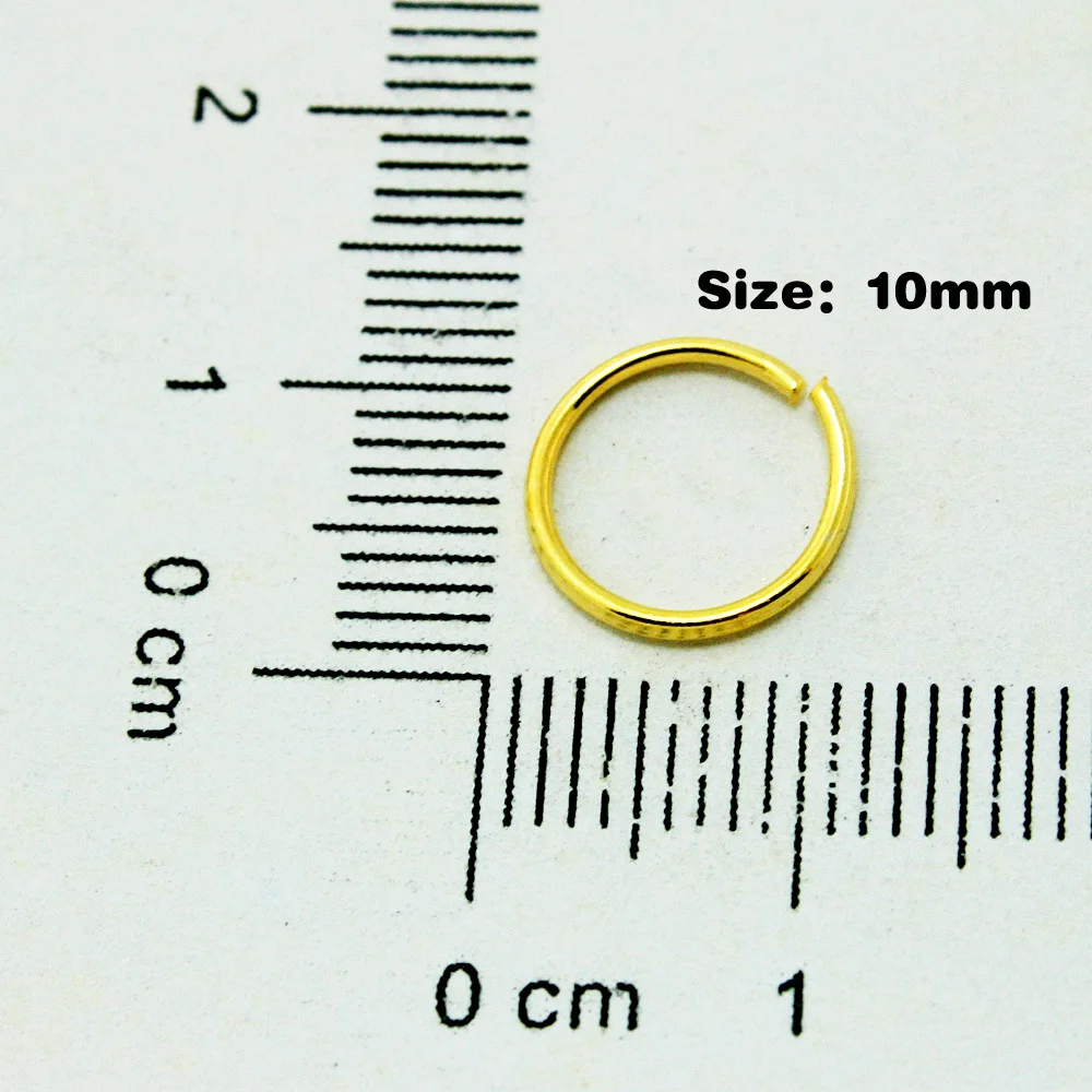 0.9X10MM 2600Pcs/lot Gold Open Jump Rings for charmsjump ringsopen