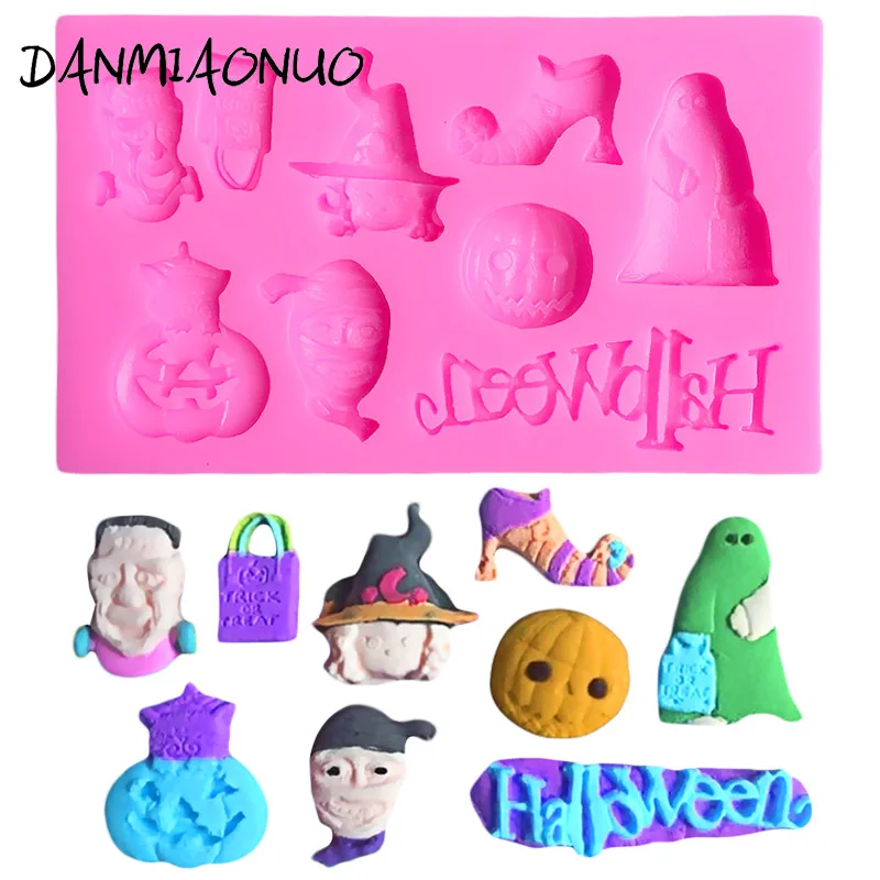 

Halloween Witch silicone mold Fondant Cake Decorating Tools Silicone Soap Mold Silicone Cake Mold Baking Tools For Cakes A485004