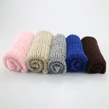 Мягкие хлопковые одеяла для новорожденных ручной вязки, 60x30 см, эластичные мягкие обертывания для фотосъемки новорожденных, Детские реквизиты для фотосессии, одеяло для студийной фотосессии