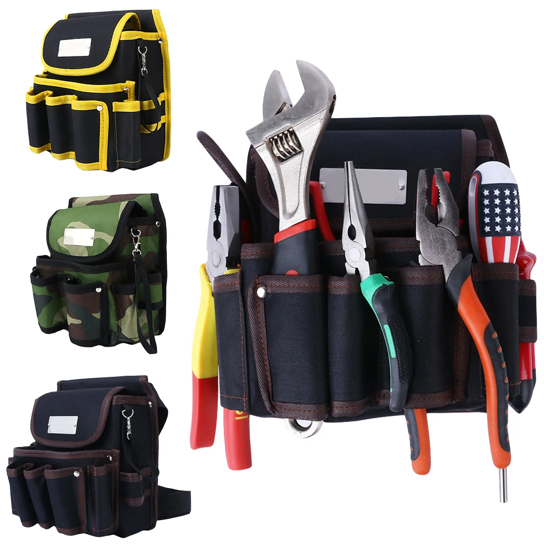 

Practical Telecommunications Holder Electrician 600D Water Proof Cloth Rivet Fixed Tool Bag Belt Utility Kit Pocket Pouch