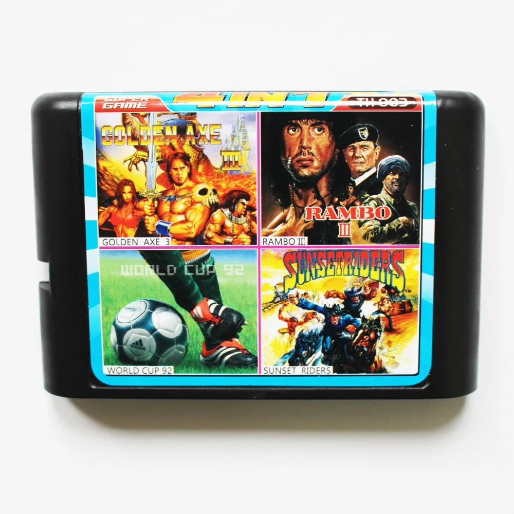 TH003 4 в 1 игровой картридж 16 бит md мульти игровая карта для sega genesis/mega drive|md card|game card