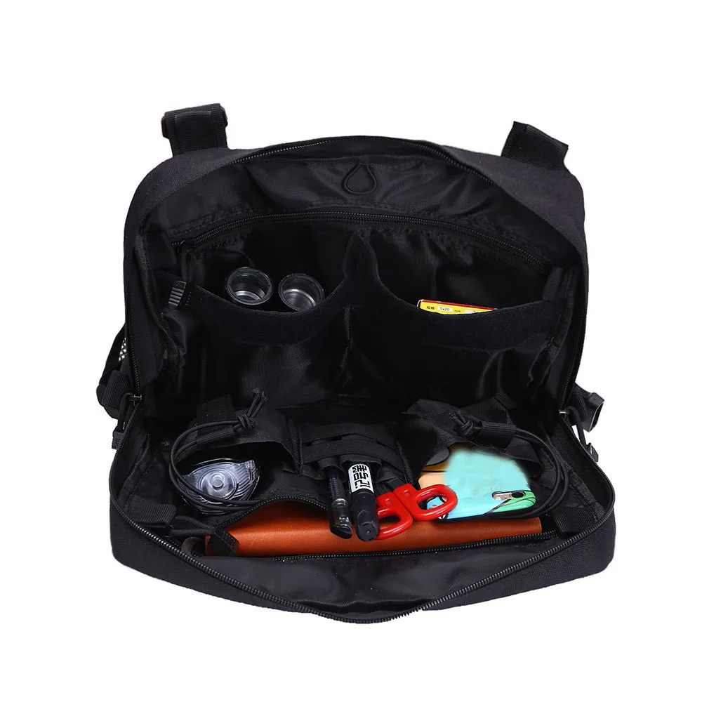 Tactical Chest Bag Hip Hop Streetwear Pouch Molle Front Pack Vest Backpack Breathable Mesh Outdoor Hunting Military Combat Bags