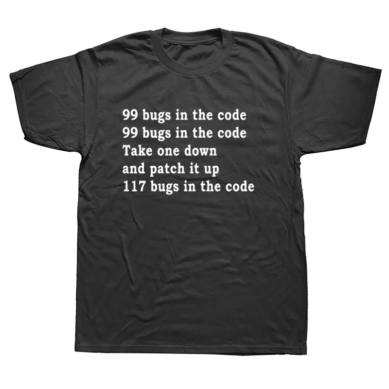 Летняя мода Забавный инженер 99 ошибок в коде подарок для инженера программиста футболки для мужчин прохладный короткий рукав хлопок