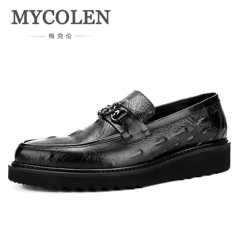 

MYCOLEN 2018 New Fashion Shoes Men Soft Leather Footwear Men's Causal Shoes Brand Non-Slip Breathable Leather Shoes Buty
