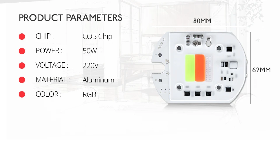 COB LED Chip Lamp 50W RGB (2)
