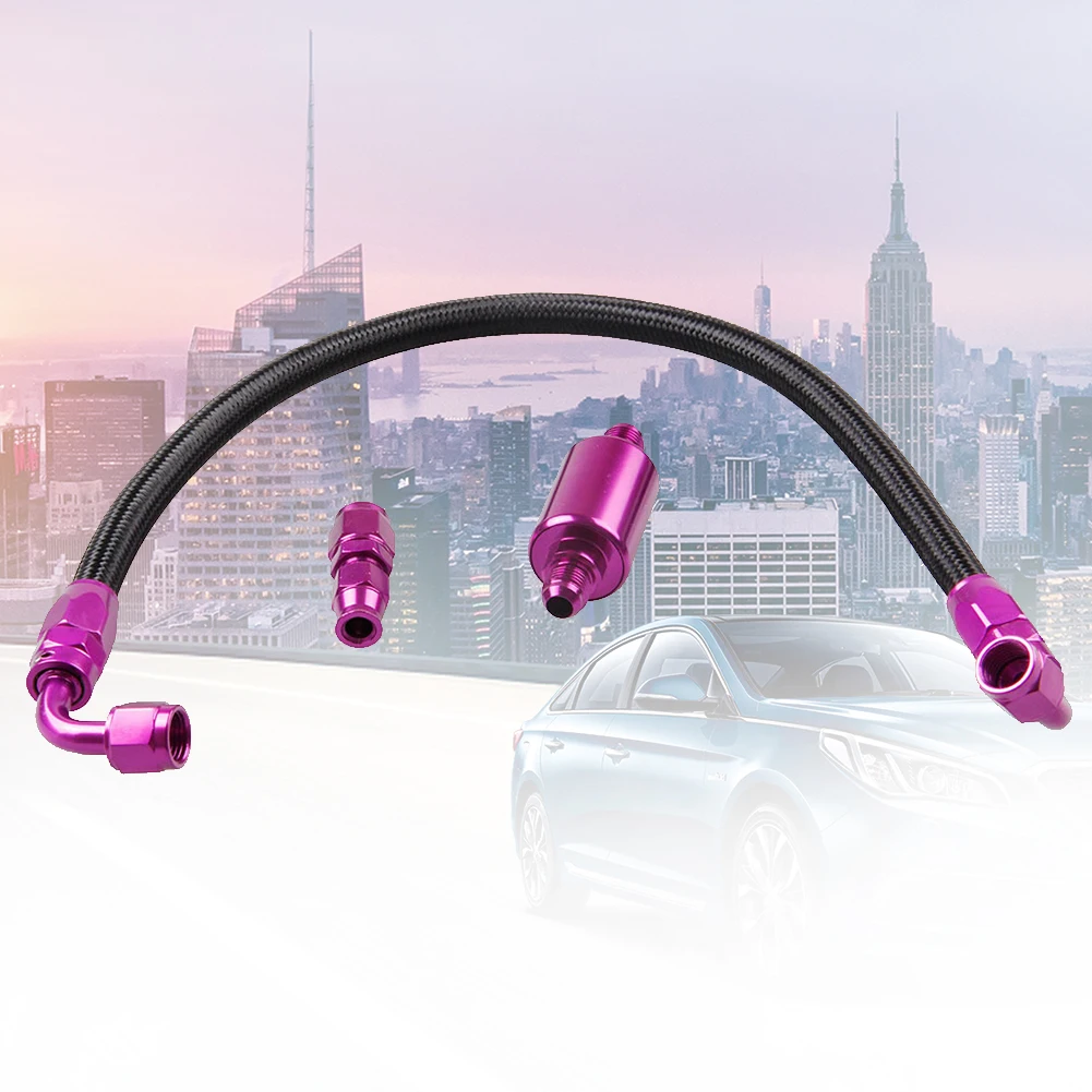 

Fuel Hose Kit Oil Pipe Adapter High Pressure Interior Temperature Resistant Car Line Parts Nylon Braided For Honda 96-00
