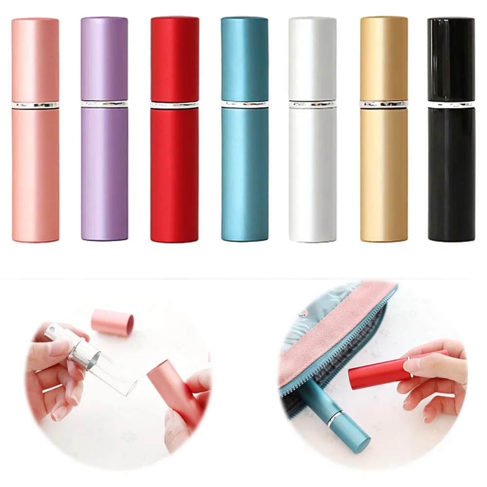 

Travel Mini Spray Perfume Bottle Refillable Empty Cosmetic Container Parfum Bottle Atomizer Aluminum Refillable Bottle 5ml
