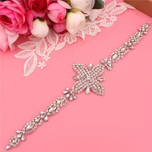 Ручной работы свадебные хрустальные бусины со стразами цветок платье ужин пояс