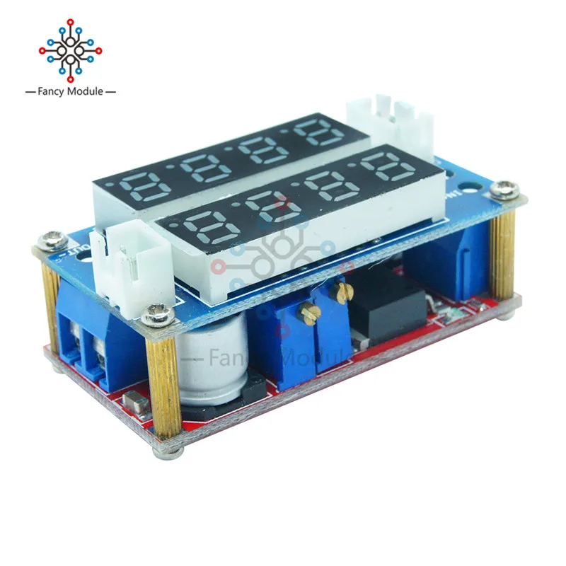 Макс 5A Регулируемый CC CV понижающий приемник модуль заряда цифровой вольтметр Амперметр светодиодный дисплей драйвер для Arduino синий красный