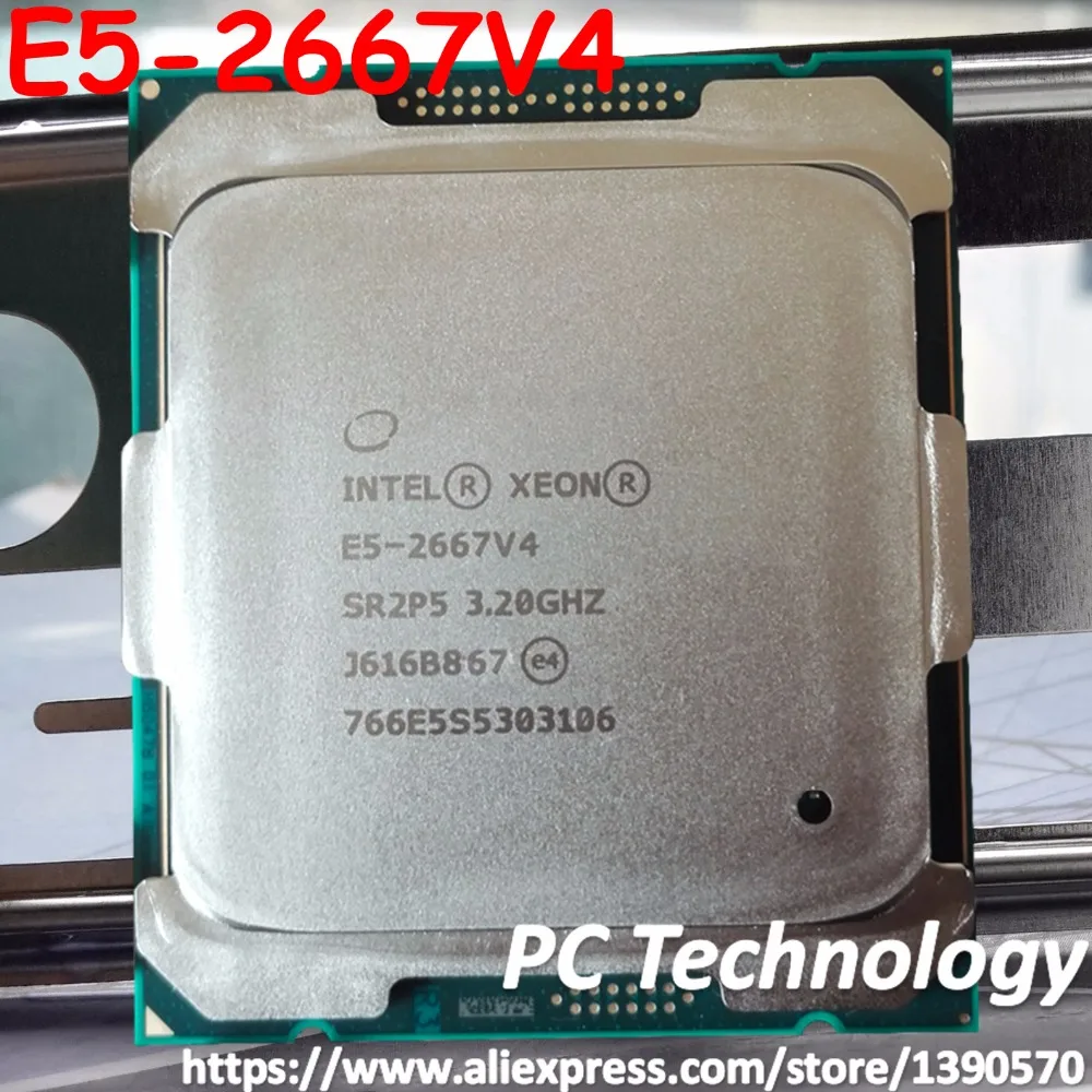 E5-2667V4 Intel E5 2667 V4 3,20 ГГц 8 ядер Натяжной канат длиной 25 м 2667V4 E5-2667 V4 DDR4 2400 МГц LGA2011-3 135W процессор гарантия 1 год