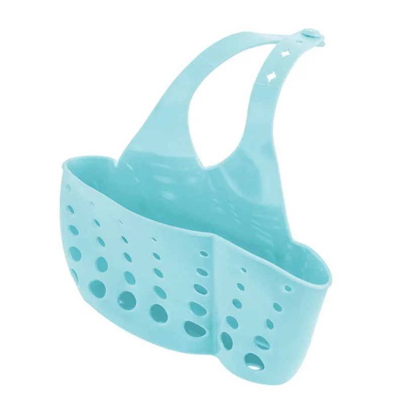 Kitchen Sink Sponge Holder Rack Drainer Kitchen Organizer Storage Rack Hanging Hook Sink Sponge Holder Sink Storage Basket QAA02 - Цвет: Blue