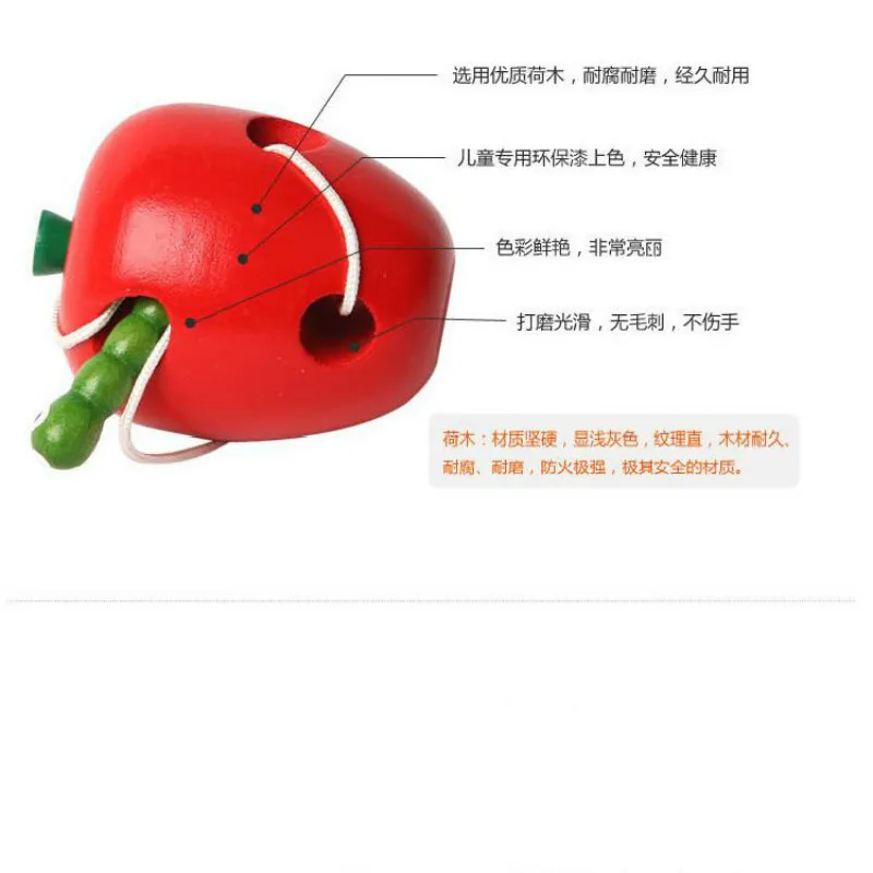 Гусеница Eats Apple Pear обучающая деревянная головоломка для маленьких детей новинка