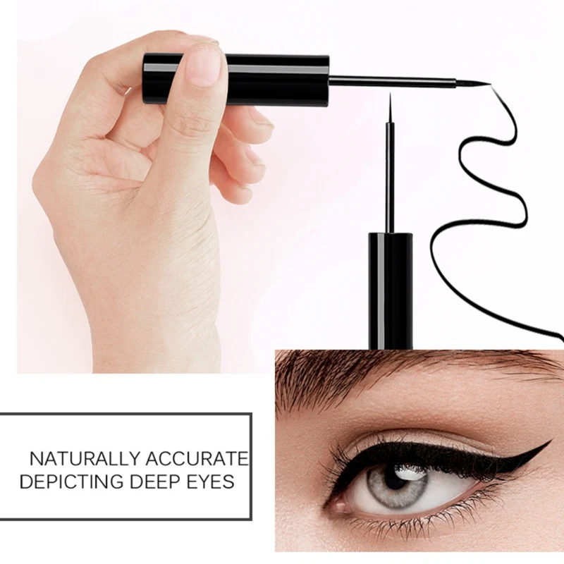 1PC Natural 5ml Quick Dry Eyeliner Liquid Long-Lasting Waterproof Smudge-Proof