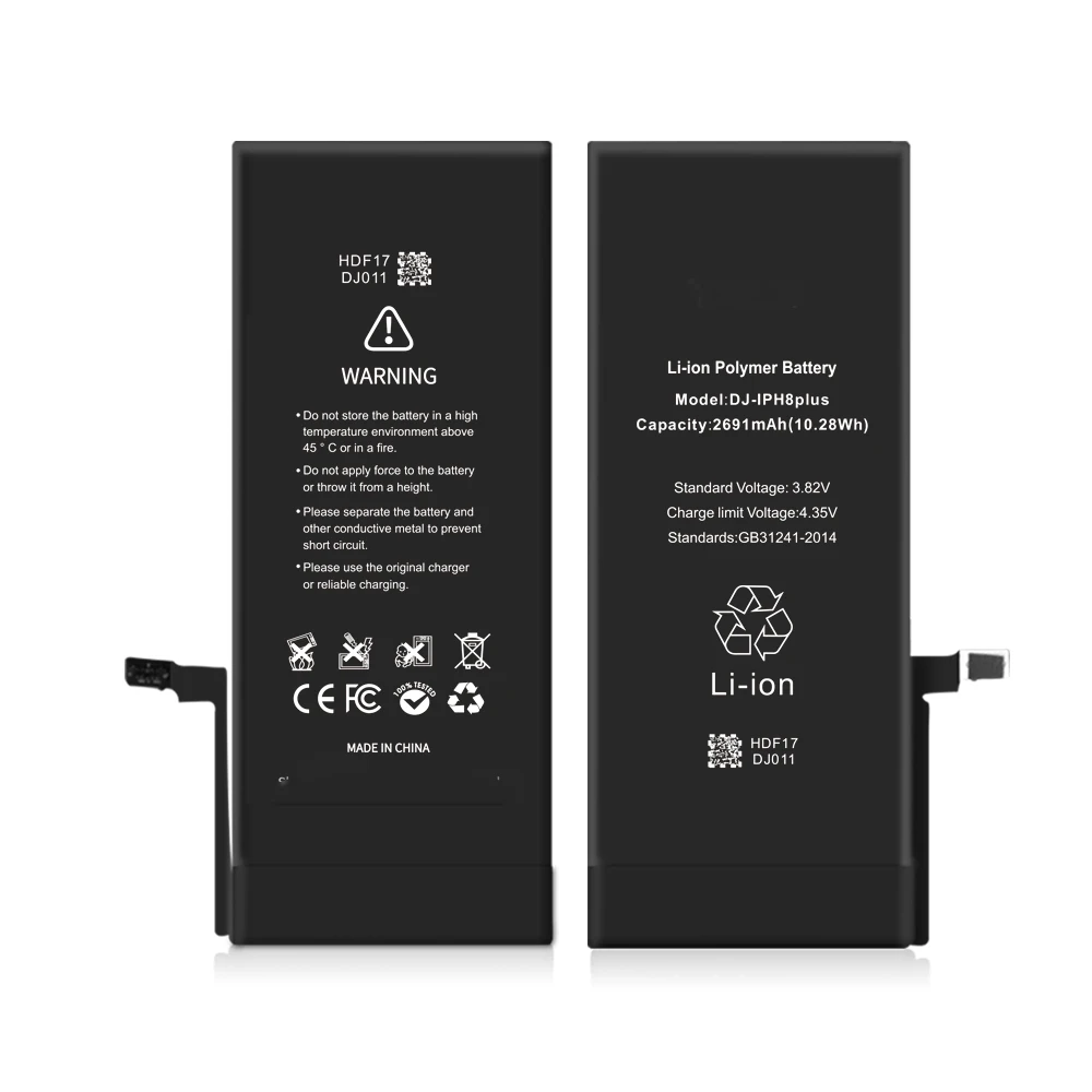 QrxPower Высокое качество Реальная емкость 2691 мАч Замена литий-ионная батарея с инструментами для iphone 8 plus 0 цикл 1 год гарантии