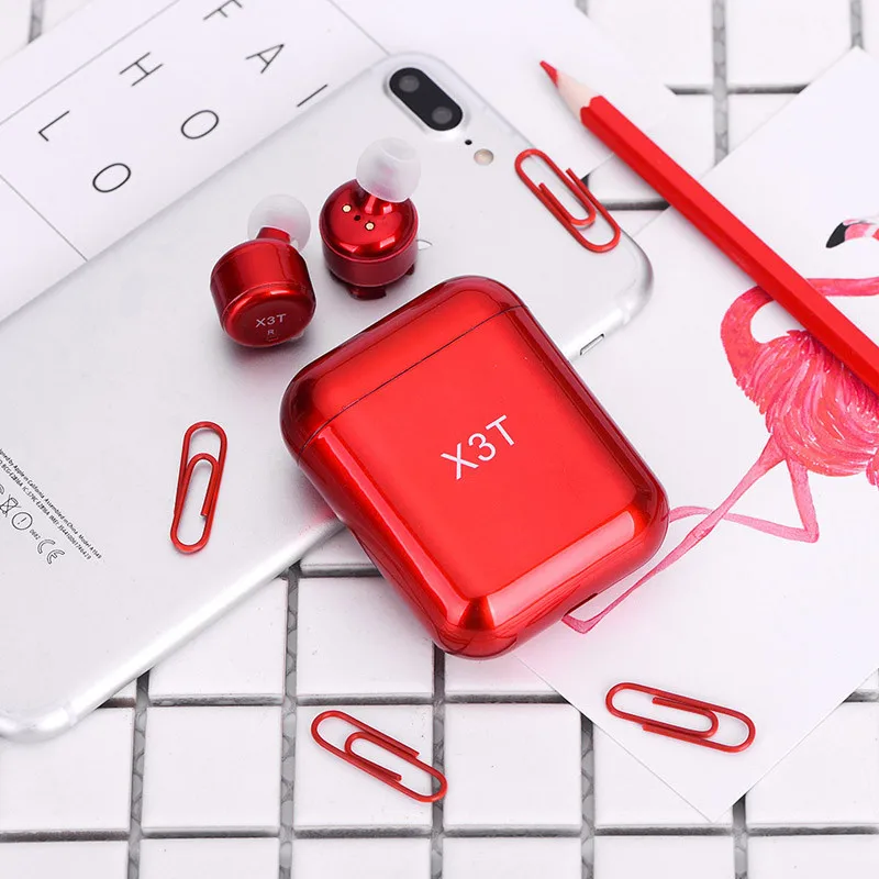 X3T Wireless stereo earbuds Bluetooth 4.2 Headset Earphones wtih Charger Box Bass X1t X2T Upgraded for iPhone Samsung Android |
