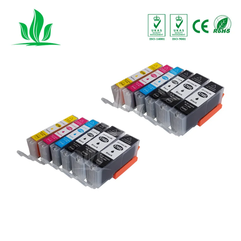 

2SETS+2PBK 570XLCompitalbe Ink Cartridge PGI-570 PGI570 for Canon MG7751 MG7752 MG7753 TS9050 TS9055 TS8050 TS8051