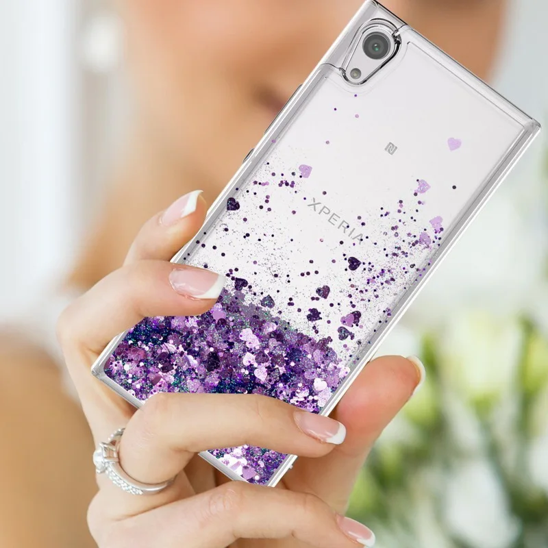 

Glitter Hearts Stars Liquid Quicksand Case For Sony XA XA2 XA1 Ultra Soft Silicon Cover For Xperia L1 XZ2 XZ Premium XZ1 Compact