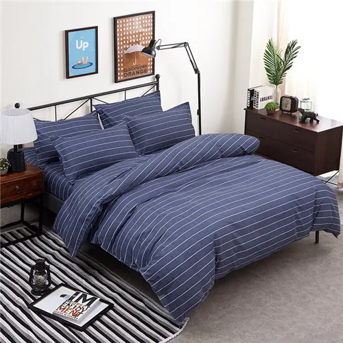 Home Textile Grey Bedding Star Duvet Cover Set Printed Bed Sheet