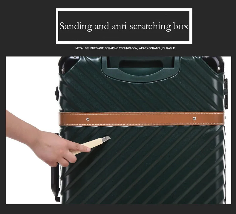 4 размера винтажный Дорожный чемодан для багажа Кожаное украшение Koffer тележка TSA замок чемоданы на колесах прокатный багаж
