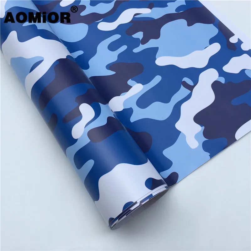 Blue Camo Vinyl Wrap Film (14)