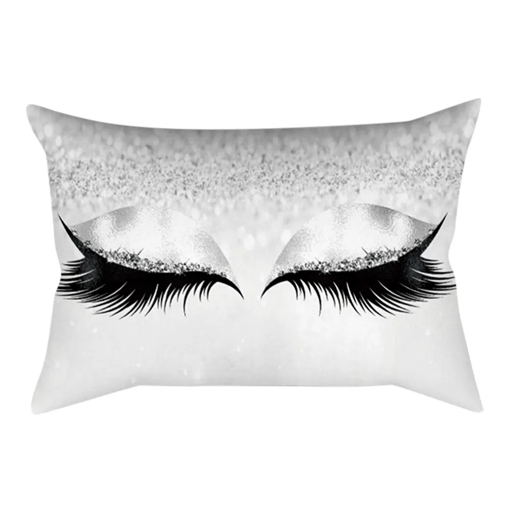 

1pc Cushion Cover Decorative Pillows Car Bed Sofa Eyelash Out Soft Velvet Cushion Cover Pillowcase 30x50cm Marble Pillow Cases