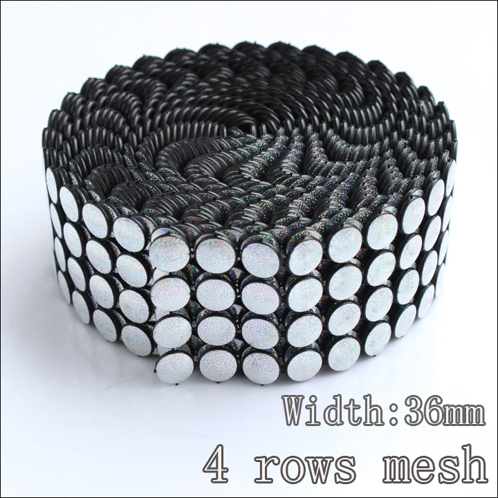 Garment DIY accessories sew on plastic mesh 5yard 4rows 36mm crystalAB