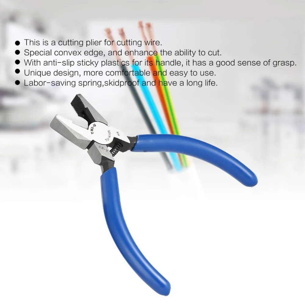 

Flat Nose Plier Cutter Cutting Copper Cable Wire Repair Clamp DIY Smooth Plier Hand Tools Snip Nipper Shear TNI-U TU2108 266mm