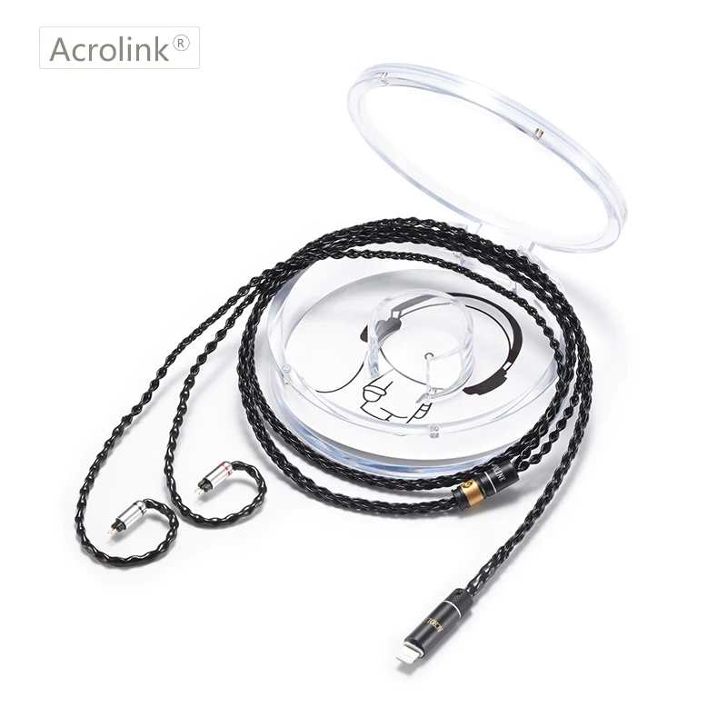 Acrolink 2Pin разъем 8 ядро 99.99% чистого серебра iphone наушники кабель для W4R SE3 SE5 UM3X с ушным