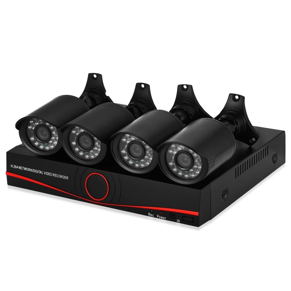 

Fimei TP1004BS 720P Infrared Wireless IP Camera 1MP 4 Channel AHD DVR Kit Motion Detection Night Vision Surveillance Camera