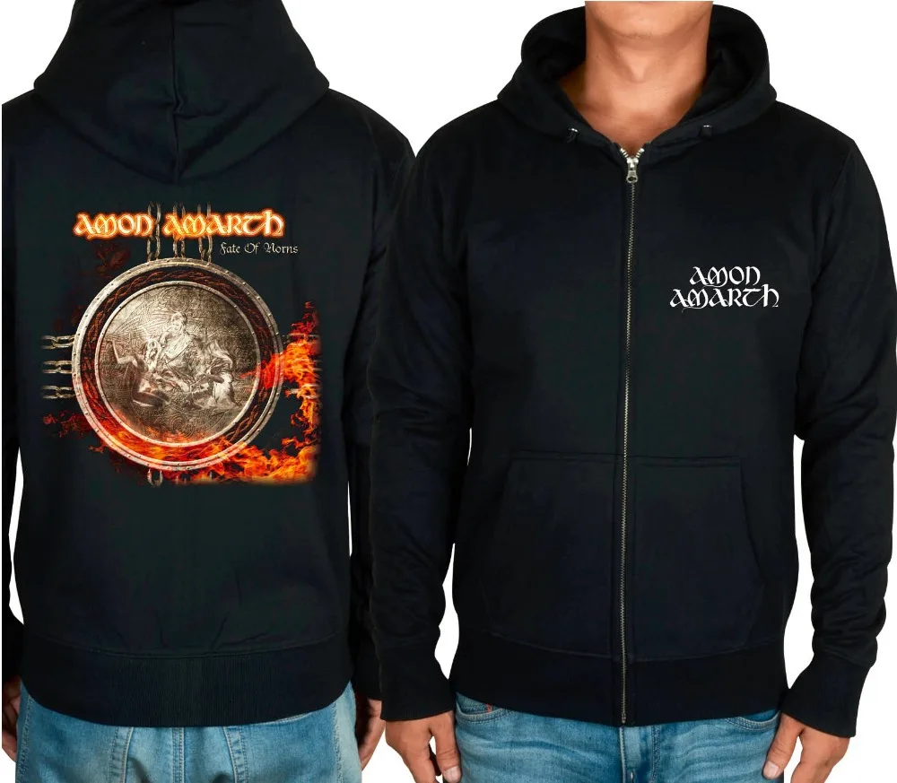 Толстовка Amon Amarth Rock осенне-зимняя куртка в стиле панк death толстовка на молнии из