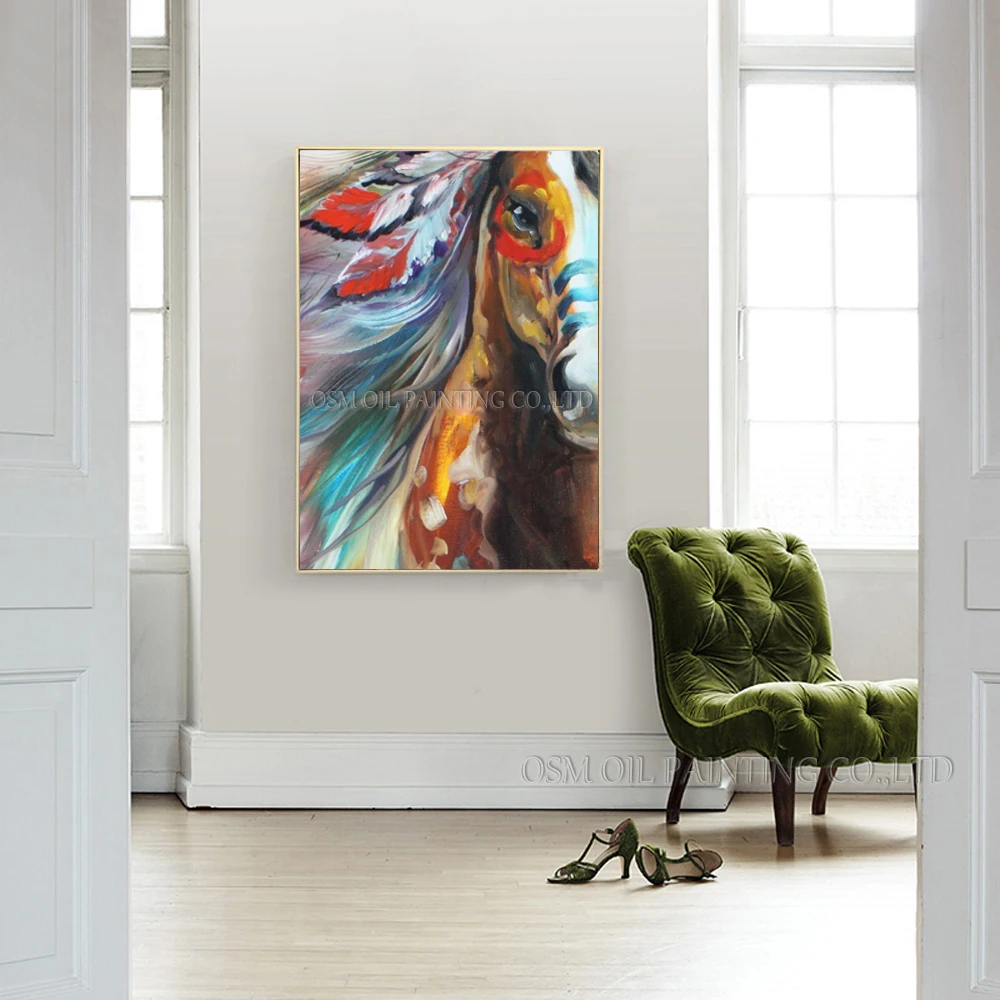 Unique Art Gift High Quality Horse Oil Paints Abstract Pop Horse Oil