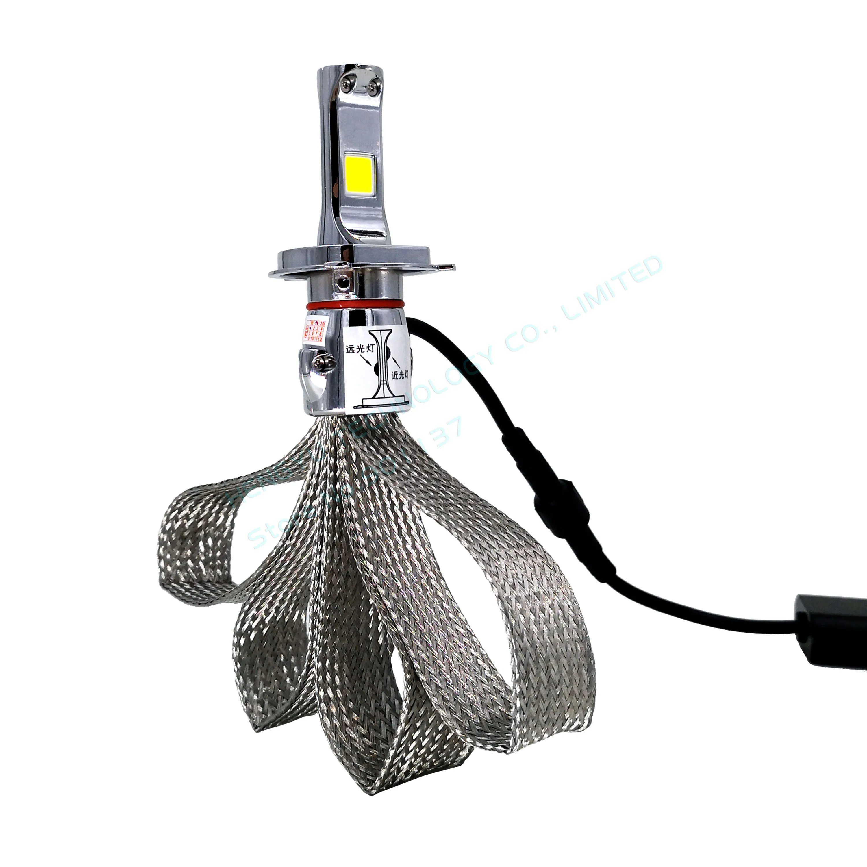 

H4 LED headlight car lights car headlight lamp bulb LED light 12V 2600LM 6000K 2PCS pure copper heat dissipation belt 360 rotate