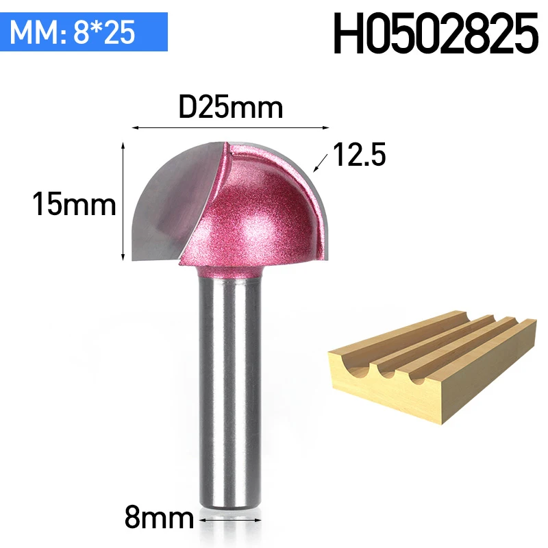 HUHAO 1 шт. 8 мм хвостовик круглый фрезы для древесины бухты коробка бит вольфрам карбида деревообрабатывающий Концевая мельница miiling резак - Длина режущей кромки: 8 x 25 mm