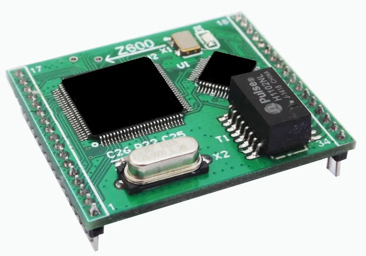 Serial Device Server 6-ch TTL to RJ45 RS485 to Ethernet PCB Module 3.3V