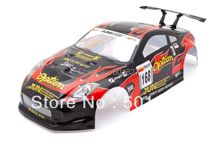 Koop YUKALA rc onderdelen PVC geschilderd 1 10 shell lichaam voor 110 rc auto 190mm 004 zwart gratis verzending